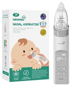 lot 8032 image: GROWNSY Baby Nasal Aspirator, Electric Nose Sucker, Powerful Suction,Grey