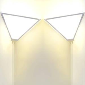 lot 1005 image: LuoliiTa 2 Pack Corner Light, Modern Corner Ceiling Light for Living Room, Bedroom, Office - White