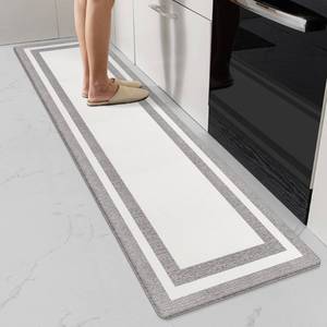 lot 1011 image: ATRUG Kitchen Mats Cushioned Anti Fatigue Kitchen Mats for Floor Waterproof Non-Skid Ergonomic Comfort Memory Foam Rugs Kitchen Runner Rug for Kitchen, Home, Office, Sink, Stove 17.3x59 White