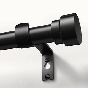 lot 1017 image: Oneach Black Curtain Rods for Windows 48 to 84 Inch, 1 Inch Pole Adjustable Length Heavy Duty Metal Curtain Rod Set, for Outdoor Bedroom Kitchen Living Room, Decorative Drapery Rods with Finials