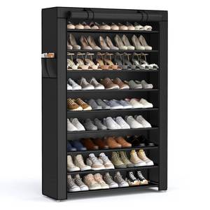 lot 1030 image: SONGMICS 10-Tier Shoe Rack with Cover, Shoe Storage Cabinet for 40-50 Pairs