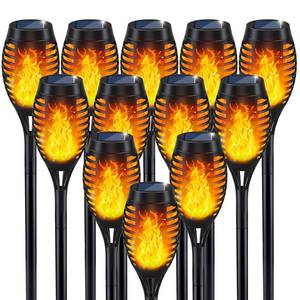 lot 1034 image: IkeeRuic Solar Torch Light with Flickering Flame for Halloween Decorations