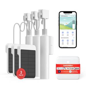 lot 1042 image: SwitchBot Smart Electric Motorized Blinds Kit - 3Pack with 2.4G WiFi Remote Control, Solar Powered, Compatible with Alexa, Google Home and Siri, Light Sensing Control, Unlimited Group Control