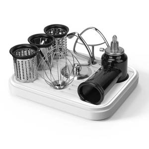 lot 1970 image: Zipcase Stand Mixer Attachment Bracket, Fresh Prep Slicer Accessories Tray Organizer, Compatible with Kitchenaid Tilt-Head Mixer 4.5-5 QT, 12.7 x 10.4 x 1.7, White