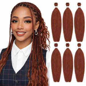 lot 2012 image: Ginger Braiding Hair Pre Stretched, 20 Inch, #350, 6 Packs
