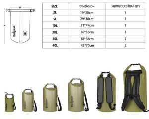 lot 2019 image: Unigear Dry Bag Waterproof, Floating and Lightweight Bags for Kayaking, Boating, Fishing, Swimming and Camping with Waterproof Phone Case (Army Green, 5L)