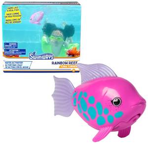 lot 2035 image: SwimWays Rainbow Reef Pink Fish Water-Activated Pool Toy for Ages 5