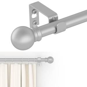 lot 2038 image: GXOACKJ Curtain Rods for windows 32-48 inch, 58 inch Decorative Silver Splicing Heavy Duty Metal Curtain Rod set with Brackets