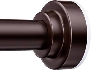 lot 2329 image: TEECK Shower Curtain Rod, 32-92 inch Adjustable Spring Tension Curtain Rod, Never Rust Anti-Slip Shower Curtain Rod for Bathroom, No Drilling, Never Collapse, Easy to Use, Brown
