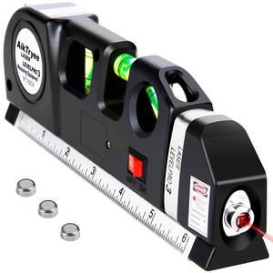 lot 2359 image: Laser Level Line Tool, Multipurpose Laser Level Kit Standard Cross Line Laser leveler Beam Tool with Metric Rulers 8ft2.5M for Picture Hanging cabinets Tile Walls by AikTryee.