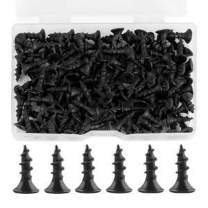 lot 2418 image: TBUKEOM #8 x 58 Inch Flat Head Wood Screws, 166 Pcs Black