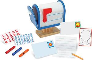lot 2430 image: Melissa & Doug My Own Wooden Mailbox Activity Set and Educational Toy