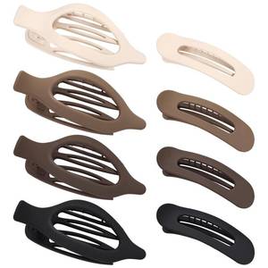 lot 2436 image: obeoby 8 Pcs Flat Hair Claw Clips For Women Girls, Matte Natural Colors