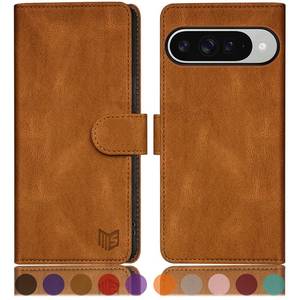 lot 2491 image: SUANPOT Compatible with Google Pixel 1010 Pro 6.3 Wallet case with RFID Blocking Credit Card Holder,Flip Book PU Leather Protective Cover Women Men for Pixel 10 Phone case Light Coffee