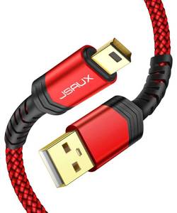 lot 2492 image: JSAUX Mini USB Cable, USB A to Mini B, 10FT, for GoPro Hero 3, Camera