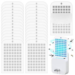 lot 2494 image: Qualirey 30 Pack Flying Insect Trap Refill Sticky Card Plug Refill Replacement, 11 Size