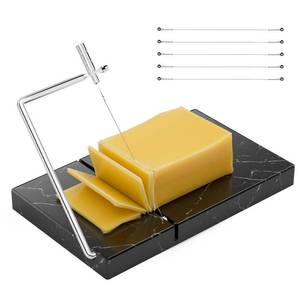 lot 2497 image: TOPULORS Marble Cheese Slicer with 5 Replacement Thick Cutting Wires, Black