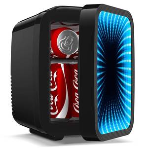 lot 7238 image: BEICHEN Mini Fridge, 4L6 Can Small fridge with Dimmable Gaming Light