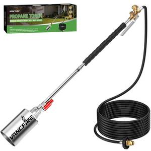 lot 7244 image: Propane Torch Weed Burner Kit,Heavy Duty Blow Torch with Turbo Trigger & 10FT Hose,Flamethrower with Self Ignitor for Weeding,Roofing,Ice Snow Melting,BBQ(34)