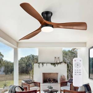 lot 7251 image: Fanbulous 52 Inch Flush Mount Ceiling Fan with Lights and Remote