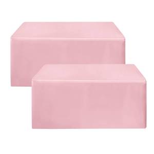 lot 7268 image: Fitted Table Cloths For 8 Foot Rectangle Tables,Vendor Booth 2 Pack Pink