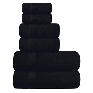 lot 7298 image: Belizzi Home Ultra Soft 6 Pack Cotton Towel Set, Contains 2 Bath Towels 28x55 inch, 2 Hand Towels 16x24 inch & 2 Wash Coths 12x12 inch, Ideal for Everyday use, Compact & Lightweight - Black