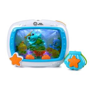 lot 7309 image: Baby Einstein Sea Dreams Soother Musical Crib Toy and Sound Machine - Blue Music, Lights Up, Illustrated Animals, Volume Control