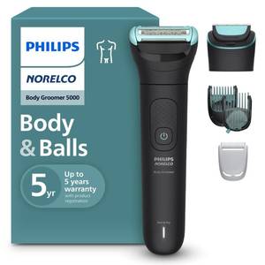 lot 7340 image: Philips Norelco Body Groomer 5000, Body & Balls, Dual Head Trimmer & Shaver