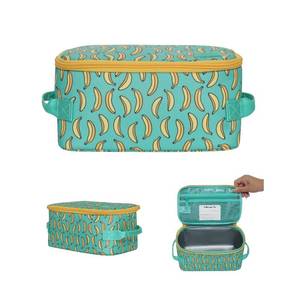 lot 8075 image: Huhu Insulated Cooler Bag - Water-Resistant Lunch & Baby Bottle Cooler - Easy-to-Clean, Leak-Free Interior �� On-The-Go Tote Bag Perfect for Snacks, Bottles & Toddler Meals (Bananas)