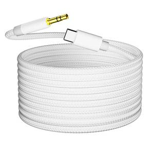 lot 8081 image: Aux to USB C, 6.6ft Extra Long USB C to 3.5mm Audio Aux Jack Adapter Cable, Hi-Fi DAC Lossless Sound, Plug and Play for iPhone 171615 Pro Max, Samsung S24S23, Pixel, Car Stereo & Home Audio