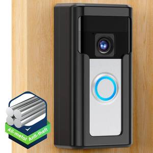 lot 8099 image: Liwin All-Metal Adhesive Video Doorbell Mount Compatible with RingBlink Wireless Video Doorbell, No-Drill Mounting Bracket Wedge Adapter Holder Accessories for Home Rentals, Black