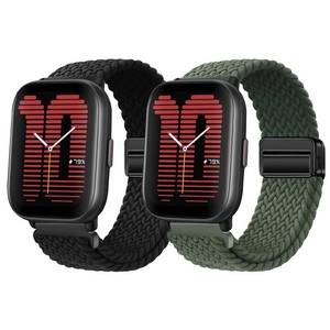 lot 8116 image: XIDESSEN 2 Pack Braided Nylon Bands Compatible with Amazfit Active 23,GTS mini,GTS 234,Sport Soft Breathable Watch Strap For Amazfit Bip U ProBip 3 ProBip Men Women