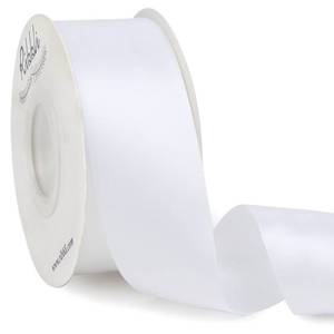 lot 8145 image: Ribbli White Double Faced Satin Ribbon,1-12 x Continuous 25 Yards,Use for Bows Bouquet,Gift Wrapping,Wedding,Floral Arrangement