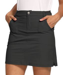 lot 8148 image: LastFor1 Womens Outdoor Skort Golf Skorts Active Athletic Skort UPF 50 Hiking Casual Skirt Quick Dry with Pockets Dark Grey XXL