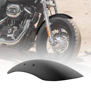 lot 8150 image: DREAMIZER Motorcycle Short Front Fender Mudguard Compatible with Harley Sportster Forty Eight 48 XL1200X 1200 2010-2020 - Matte Black