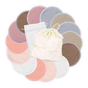 lot 8151 image: wegreeco Nursing Breast Pads (14 Pack)  Laundry Bag & Travel Storage Bag, 4.7 inch Option - Washable & Reusable Breastfeeding Nursing Pads (Mild, Large)