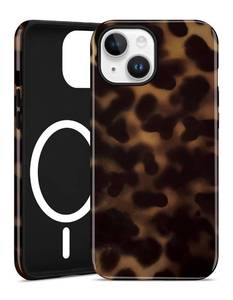 lot 8160 image: Jusy Magnetic Brown Tortoise Shell Phone Case for iPhone 16 Pro Max,Amber