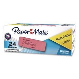 lot 8213 image: Paper Mate Pink Pearl Erasers  Medium  24 Count