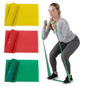 lot 8216 image: THERABAND Resistance Bands Set, Band, Exercise, Workout, YellowRedGreen