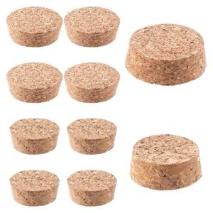 lot 8223 image: 10pcs Large Wooden Tapered Cork Plugs, 2 Sizes 1.5 to 1.9 Inch Diameter Cork Lids Tapered Corks Plugs Large Corks Bottle Stoppers for Glass Bottles Jars DIY Crafts