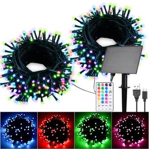 lot 8226 image: 80Ft Solar String Lights for Outside Color Changing LED Christmas Lights