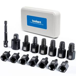 lot 8240 image: toolant 15-Piece Impact Screw Extractor Set