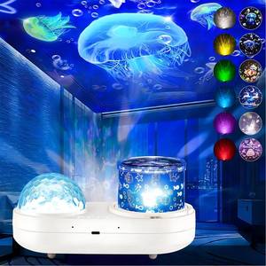 lot 8244 image: Ocean Kids Night Light Projector,360°Rotating Jellyfish Lamp Projector with 7 Films & Timer Sensory Lights,Baby Toddler Bedroom Ceiling Projector, Birthday Christmas Gifts for Children Adults