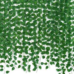 lot 8248 image: 24 Pack 172Ft Fake Plants Artificial Vines for Room Decor, Faux Ivy Greenery Garland for Home Teen Girls Bedroom Living Aesthetic Farmhouse Dorm Wall Decoration, Wedding Easter Christmas Party Gift