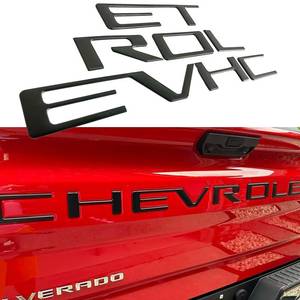 lot 8265 image: Tailgate Insert Letters Compatible with Chevy Silverado 2019 2020 2021 2022 2023 2024 2025 2026 3D Emblems Badge with Strong Adhesive Matte Black
