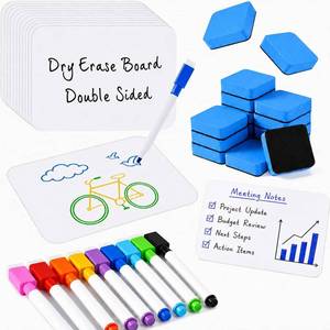 lot 8278 image: Small White Boards Dry Erase, 8 Pack 5x7 Inch Double-Sided