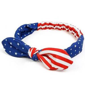 lot 8282 image: Viaecone American Flag Headband, Patriotic Rabbit Ear Bow Bandana for Women, 4th of July Stars and Stripes Twisted Hair Accessories for Independence Day and Memorial Day
