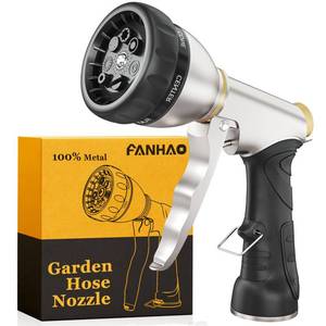 lot 10325 image: FANHAO Garden Hose Nozzle Heavy Duty, Metal Water Hose Sprayer, Leakproof