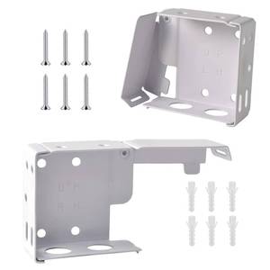 lot 10340 image: 2Pcs 2.5 Metal Window Blind Brackets, Low Profile Box Mounting Bracket.