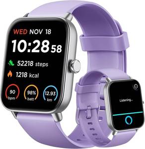 lot 10345 image: Gydom Smart Watches for Women for Android & iPhone, Alexa Built-in, 1.8 Smartwatch with Heart RateSpO2SleepStress, IP68 Waterproof Fitness Tracker, 101 Sports Modes, Purple